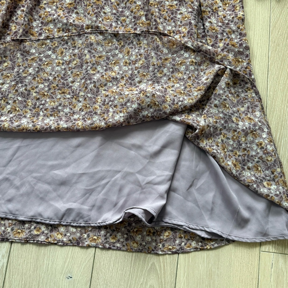 Reitmans Purple Floral Chiffon Dress Women’s Size Small Lined - Picture 5 of 11